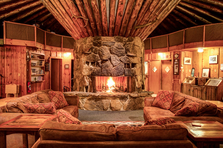 Fireplace Inside The Lodge