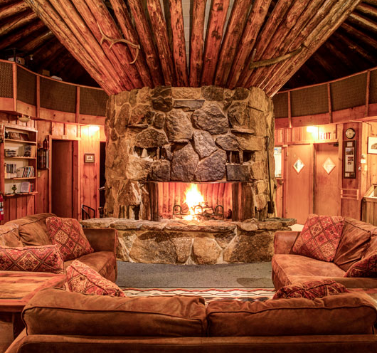Fireplace Inside the Lodge